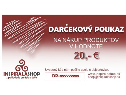 dárkový poukaz SK 20€ Vánoce srdce 2017