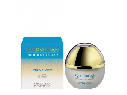 629 crema viso gold argan idratante acido ialuronico antirughe sesamo iperico prevenzione