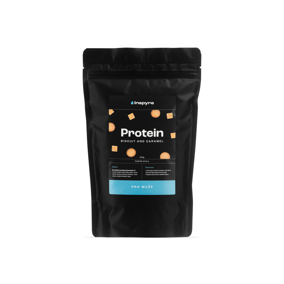 Inspyre PROTEIN pro muže, butter biscuit and caramel, 500g