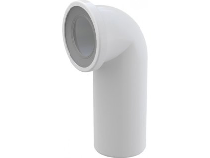 Koleno pripojovacie WC d110x220x90° hladke s gumovou manžetou, do potrubia s tesnením