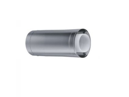 Koaxiálna plastová komínová rúra (nerezový vonkajší plášť) - dĺžka 500 mm (0,5 m), priemer DN 80 / 125 - dymovod pre plynový (kondenzačný) kotol