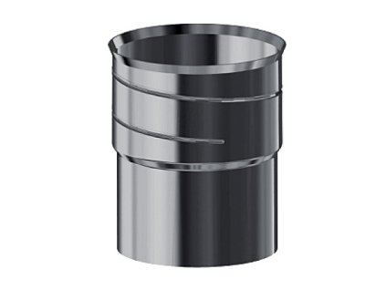 Nerezové dopojenie komína na flexi hadicu - priemer 130 mm, dĺžka 150 mm, dymovod - jednoplášť