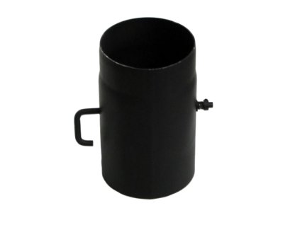 Oceľová komínová klapka krátka - priemer 130 mm, hrúbka steny rúry 1,5 mm, dymovod - hrubostenný