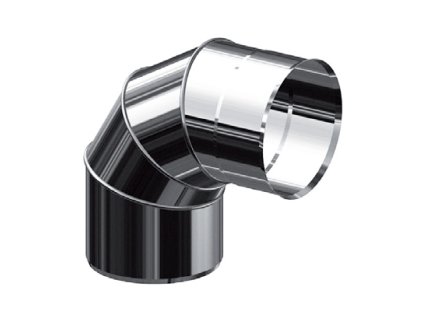 Nerezové komínové koleno nastaviteľné 0-90° - priemer 180 mm, dymovod - jednoplášť