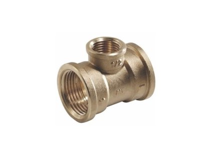 Mosadz - Redukovaný T kus 6/4"x 1"x6/4"