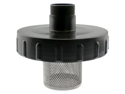 Veko home na IBC nádrže závit S165x7 VNZ 153.5mm so sitkom 2 1/2"s vývodom d50 6/4"VOZ PP