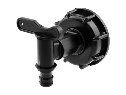 SET - adaptér Econom na IBC Nadže závit S60x6 2" na G3/4 + 1x ventil 3/4", polyethylen