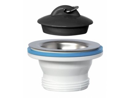 Pileta d64mm 5/4" s PVC zatkou a kovovým očkem