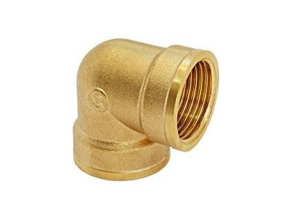 Mosadz - Koleno 90° FF 3/8"