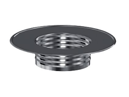 Nerezová komínová rozeta - priemer 140 mm, dymovod - jednoplášť