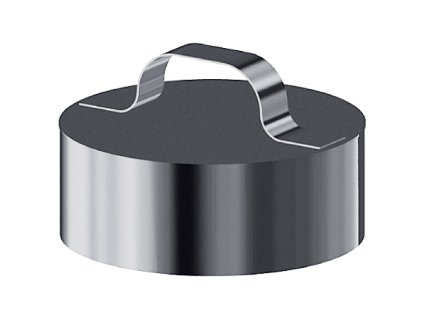 Nerezová komínová záslepka - priemer 250 mm, dĺžka 60 mm, dymovod - jednoplášť