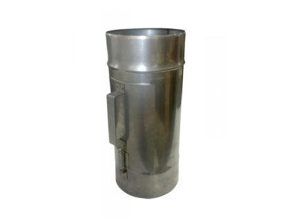 Nerezový komínový dvířkový díl s odnímateľnými oblými dvířky - průměr 160 mm,  kouřovod - jednoplášť