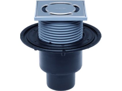 Podlahová vpusť HL310N DN50/75/110, so zvislým odtokom, polyetylén/nerez
