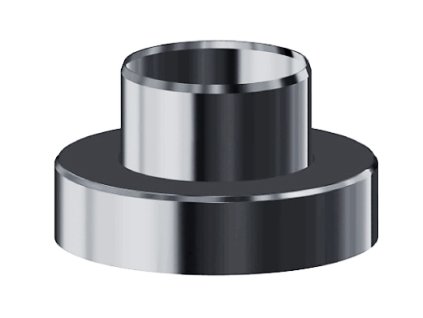 Přechod jednoplášť na trojplášť pro 45° sopouch - průměr 250/350 mm - kouřovod