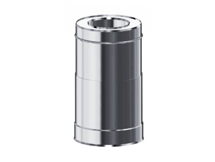 Kouřovodová roura nastavitelná 2x500 o150/250/2X500, tl. 0.6, nerez, trojplášť