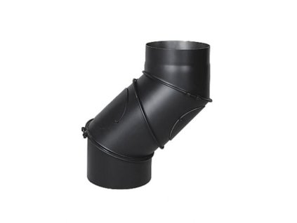 Oceľové komínové koleno s čistiacim otvorom nastaviteľné 4 - segmentové - priemer 180 mm, hrúbka steny rúry 2 mm, dymovod - hrubostenný
