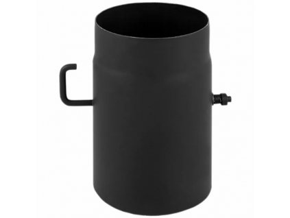 Oceľová komínová klapka s tiahlom - priemer 130 mm, hrúbka steny rúry 2 mm, dymovod - hrubostenný