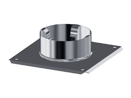 Nerezová komínová krycia doska - priemer 125 mm, dymovod - jednoplášť