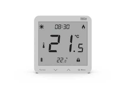 TECH EU-T-3.1-WH - Drátový pokojový dvoustavový regulátor (nadomítkový) bílý  + Garancia ceny: Niekto ponúka tento produkt lacnejšie? Máme pre Vás zľavu!