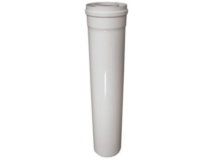 Koaxiálna plastová komínová rúra biela - dĺžka 2000 mm (2 m), priemer DN 60 / 100 - dymovod pre plynový (kondenzačný) kotol