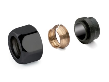Adaptér / Šroubenie svorné d15x3/4" na medené potrubie, čierne