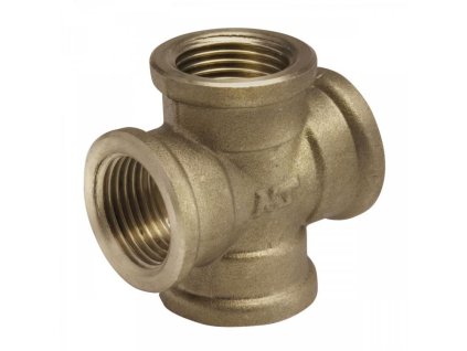 Mosazný kříž 90º - 3/4" FFFF - s vnitřním závitem