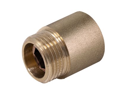 Mosazné prodloužení - 1/2" MF - délka 100 mm (10 cm) vnitřní šestihran - s vnějším a vnitřním závitem