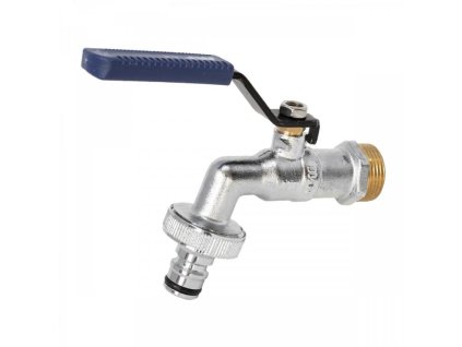 Záhradný guľový ventil - 1/2" x 3/4" mosadz - s rýchlospojkou