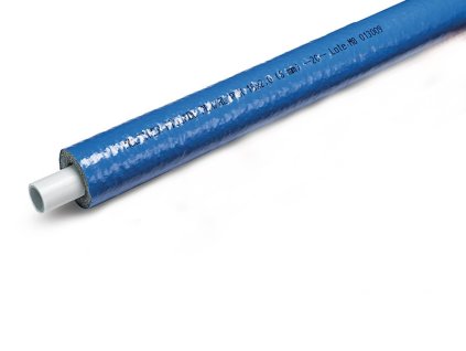 Izolovaná vícevrstvá plastohliníková trubka PEX/AL/PEX 26×3,0 mm – metráž (balíček má 50 m) – modrá izolace 10 mm – hliníkoplast – BLANSOL
