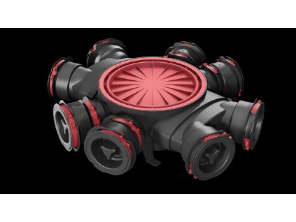 Rozdělovací skříňka / distribuční box / rozdělovač rekuperace (8 x 90 mm)