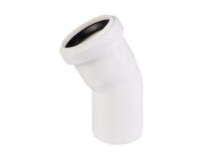 HT odpadové / kanalizačné koleno DN 50 - uhol 30 ° - HTB - biele