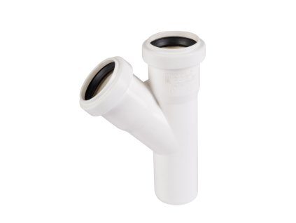 HT odpadní/kanalizační odbočka DN 40/40 - úhel 45° - HTEA - bílá