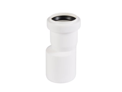 HT odpadová / kanalizačná redukcia nesúosá dlhá DN 50/40 - dĺžka 62 mm - HTR - biela