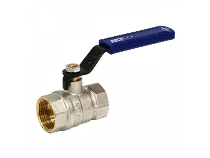 Mosazný kulový ventil - 3/4" FF nerezavějící modrá páka - s vnitřním závitem