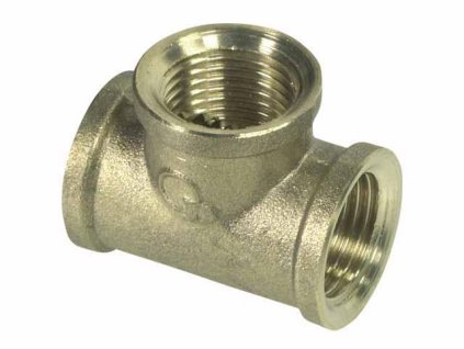 Mosadzný T-kus redukovaný 3/4" x 1/2" x 3/4"