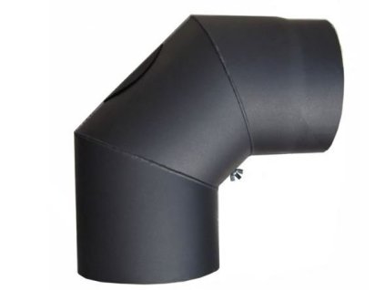 Oceľové komínové koleno s čistiacim otvorom - priemer 180mm, uhol 90°, hrúbka steny rúry 2 mm, dymovod - hrubostenný
