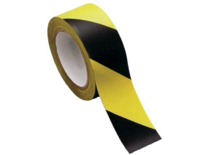 paska vystrazna lepici pvc cerno zluta 50 mm x 33 m