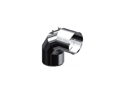 Nerezové komínové koleno 90° s revíznym/čistiacim otvorom - priemer 130 mm, dymovod - jednoplášť