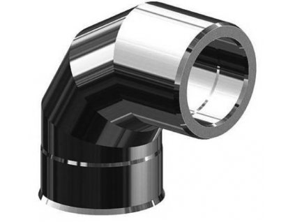 Trojplášťové izolované komínové koleno - priemer 150/250 mm, uhol 90° - dymovod