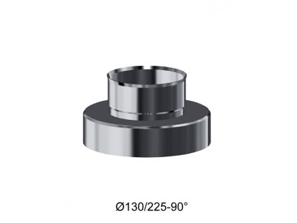 Přechod jednopláště na trojplášť pro sopouch 90° ø 80/180 mm