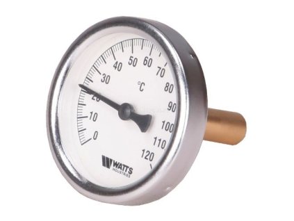 T63/50 Teploměr 63mm s jímkou ​​0-120°C, jímka 50mm 1/2"