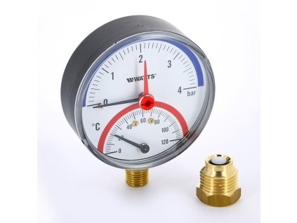 termomanometr radialnyj watts 80 mm o 1 2 04 bar 120 c