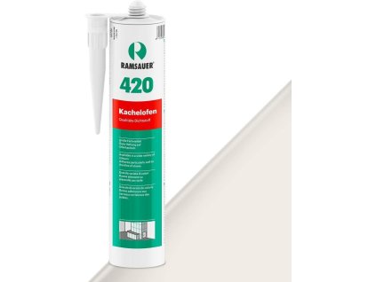 Kachliarsky špárovací akrylový tmel Ramsauer KACHELOFEN 420 (Farba: 1 perleťová biela) vysokoteplotný akryl - 310ml