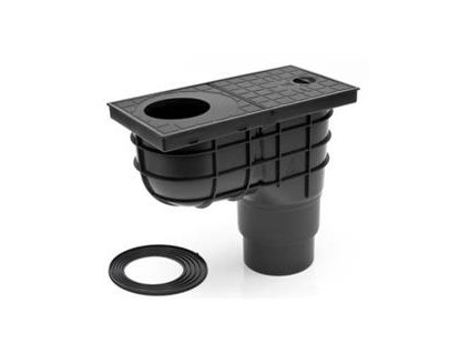 MCH-325S Kanálová vpusť D110/125 STANDARD / lapač střešních naplavenin