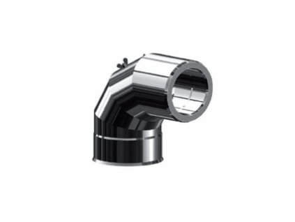 Tříplášťové izolované komínové koleno - průměr 200/300 mm, úhel 90° s revizním otvorem - kouřovod
