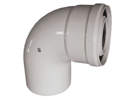 Koax. koleno 90°Plast/ AL DN 80/125