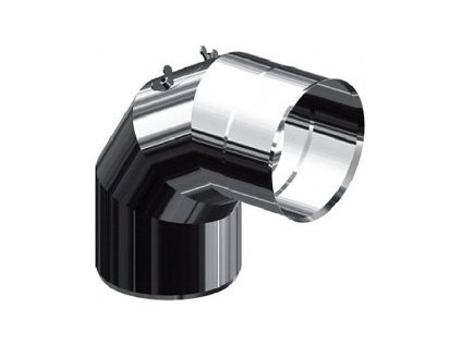 Nerezové komínové koleno 90° s revíznym/čistiacim otvorom - priemer 180 mm,  dymovod - jednoplášť