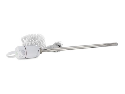 Elektrická spirála pro koupelnový žebříkový radiátor - 1200W + termostat, bílá