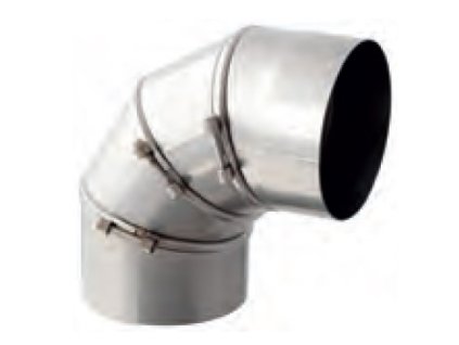 Nerezové komínové koleno nastaviteľné 0-90° - priemer 120 mm, dymovod - jednoplášť