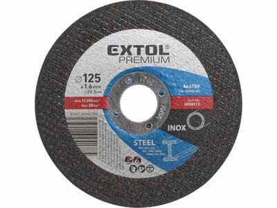 kotúč rezný na kov EXTOL 125x1,6x22,2mm